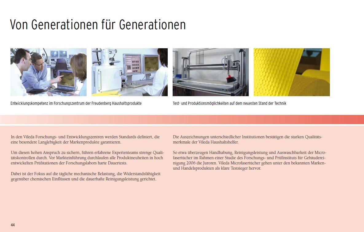 Vileda GmbH »60 Jahre Vileda« / hpunkt Kommunikation